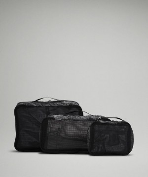 Lululemon Travel Packing Cubes 3 Pack Accessories Çantası Siyah | JVOM-09721