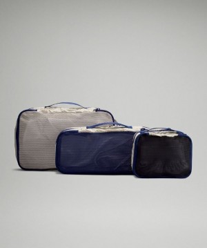Lululemon Travel Packing Cubes 3 Pack Accessories Çantası Bej Rengi Siyah | HUDZ-72483