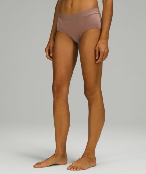 Lululemon UnderEase Mid-Rise Boyshort Underwear Kadın İç Giyim Kahverengi | AZGY-04986