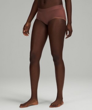 Lululemon UnderEase Mid-Rise Boyshort Underwear Kadın İç Giyim Smoky Topaz | UPWY-52301