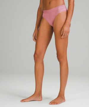 Lululemon UnderEase Mid-Rise Cheeky Bikini Underwear Kadın İç Giyim Pembe Gri Kahverengi | RNSZ-45069
