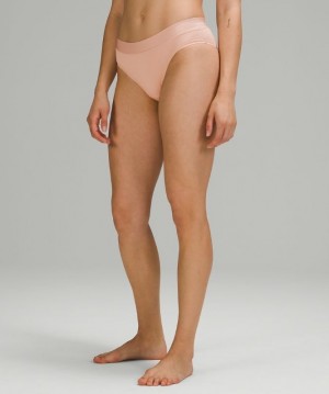 Lululemon UnderEase Mid-Rise Cheeky Bikini Underwear Kadın İç Giyim Misty Shell | DKXJ-29681