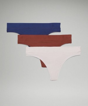 Lululemon UnderEase Thong 3 Pack Kadın İç Giyim Kahverengi | OEPU-35718