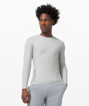 Lululemon Vital Drive Long Sleeve Shirt Erkek Üstler Vapor | JGKY-82179