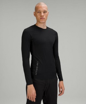 Lululemon Vital Drive Long Sleeve Shirt Erkek Üstler Siyah | HOYG-71259