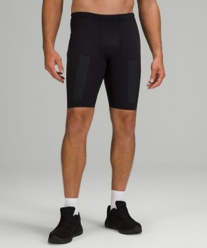 Lululemon Vital Drive Train Tight 10 Erkek Şort Siyah | HRJY-24305