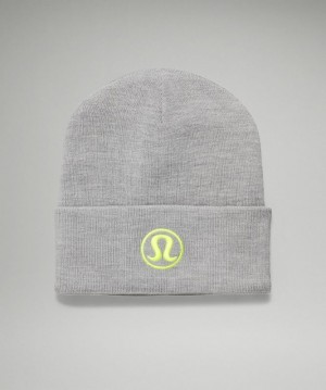 Lululemon Warm Revelation Beanie Accessories Şapkalar Gri Sarı | TFRK-62453