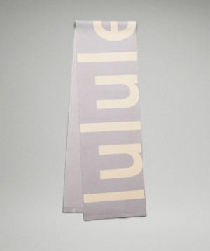 Lululemon Wool-Blend Knit Logo Scarf Accessories Fular Beyaz | MXIW-16824