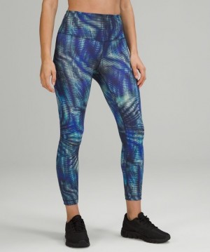Lululemon Wunder Train High-Rise Tight 25 Foil Kadın Tayt Mavi Renkli | QJBG-90278