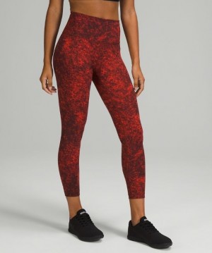 Lululemon Wunder Train High-Rise Tight 25 Kadın Tayt Mavi Açık Mavi Kırmızı Siyah | GATL-24136
