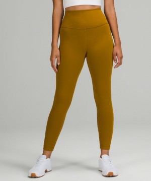 Lululemon Wunder Train High-Rise Tight 25 Kadın Tayt Altın Kahverengi | FEQB-15243