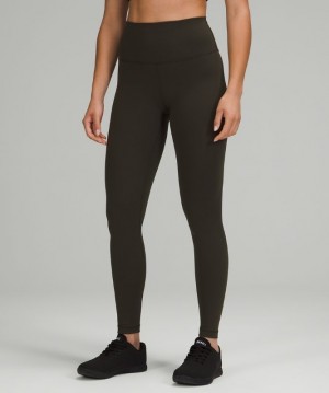 Lululemon Wunder Train High-Rise Tight 28 Kadın Tayt Koyu Zeytin Yeşili | JUVN-19643