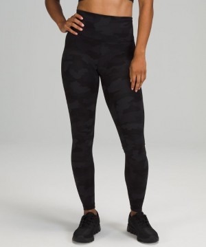 Lululemon Wunder Train High-Rise Tight 28 Kadın Tayt Camo Siyah Renkli | ESZT-85369