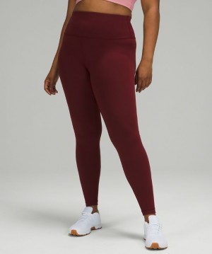 Lululemon Wunder Train High-Rise Tight 28 Kadın Tayt Kırmızı Bordo | WLAU-09723
