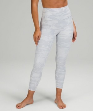 Lululemon Wunder Under HR Crop 23 Kadın Pantolon Camo Beyaz | VLSQ-38605