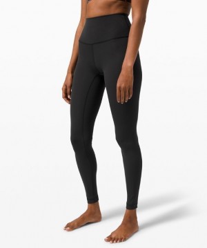 Lululemon Wunder Under High-Rise Tight 28 Brushed Full-On Luxtreme Kadın Tayt Siyah | PJFM-90713