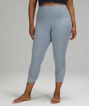 Lululemon Wunder Under Scalloped Hem High-Rise Crop 23 Kadın Tayt Chambray | YRVN-25491