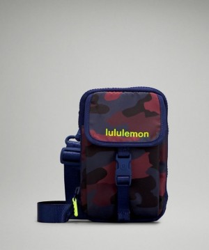 Lululemon Zip-Top Crossbody Bag Accessories Çantası Camo Kırmızı Renkli | XYFS-13790