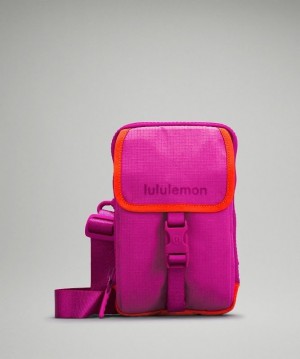 Lululemon Zip-Top Crossbody Bag Accessories Çantası Pembe Kırmızı | DIES-86325