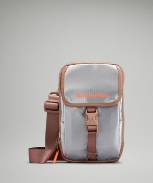 Lululemon Zip-Top Crossbody Bag Accessories Çantası Kahverengi Gümüş | WQSE-20957